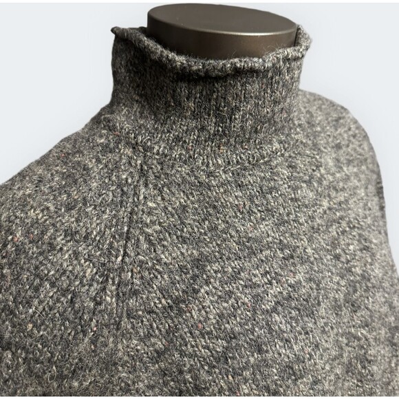 Vintage Abercrombie Wool Mock Neck Sweater XL Red Cross Outdoor Knit - Picture 12 of 13